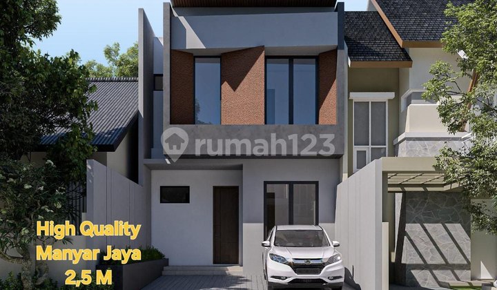 Dijual Rumah Baru 2 Unit di Manyar Surabaya Dekat Kampus