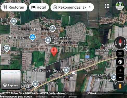 Dijual Tanah 4,7 Ha Selangkah Raya Trosobo Sidorejo Sidoarjo Cocok Buat Perumahan Dll