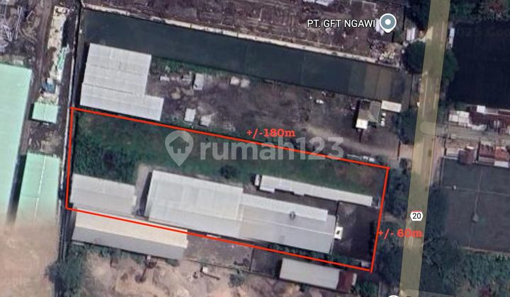 For Sale Land and Warehouse Already Filled with Soil, Large Fence Maospati - Ngawi