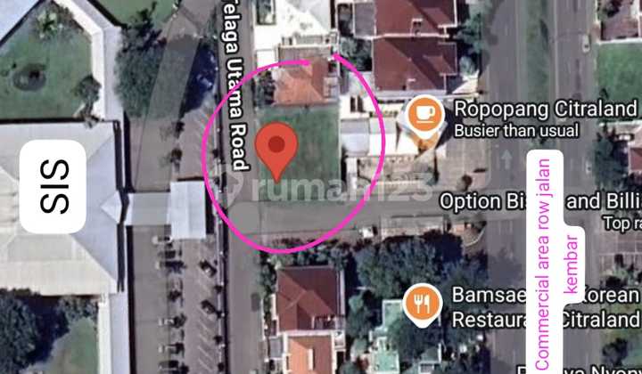 For Sale Land Plot Hook International Village One Step Commercial Area Citraland