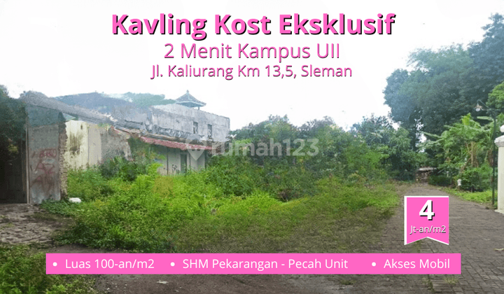 Tanah Kost Kampus Uii Jogja, Dp Fleksibel 1