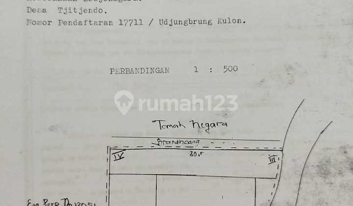 LAND CALCULATION HOUSE IN THE HOOK SECTION OF KEBON JUKUT 2
