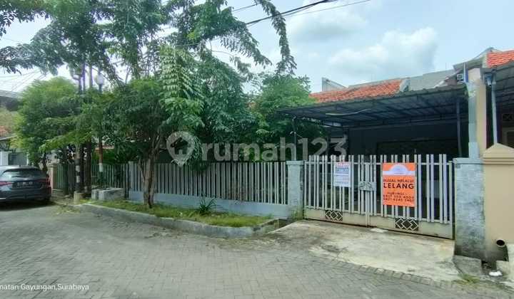 Dijual Murah Via Lelang Rumah Hitung Tanah Di Gayungsari Barat Surabaya Selatan . SHM 2