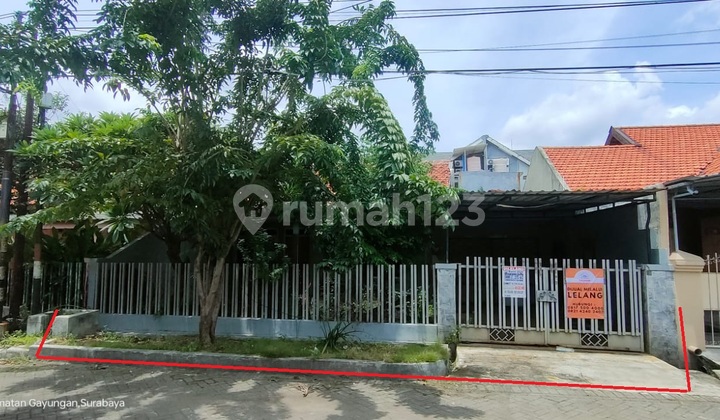 Dijual Murah Via Lelang Rumah Hitung Tanah Di Gayungsari Barat Surabaya Selatan . SHM 1
