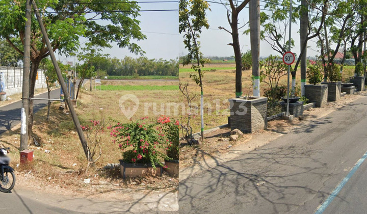 Jual tanah SHM di pintu kota Nganjuk, posisi hook dengan akses jalan dilewati truck, 6 menit dari exit tol Nganjuk