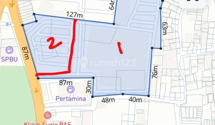 Tanah pinggir jln Raya Pamulang 1