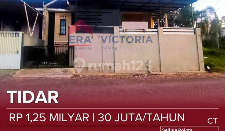 Disewakan dan Dijual Rumah Hook dengan 4 Kamar Tidur di Tidar.