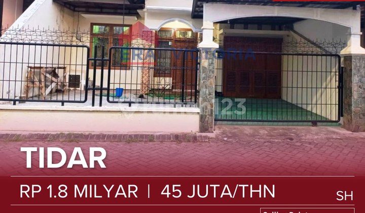 Dijual dan Disewakan Kawasan Tidar 1,5 Lantai, 5 Kamar Tidur.