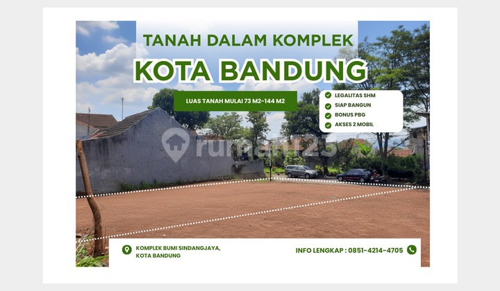 Langka! Tanah Dalam Komplek Bandung, Legalitas SHM + PBG Sudah Lengkap