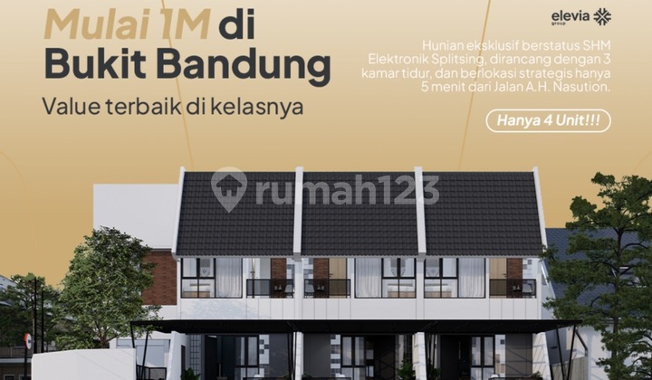 Dijual Rumah Modern Bandung Kota - 3 Kt, View Gunung Indah Dalam Komplek