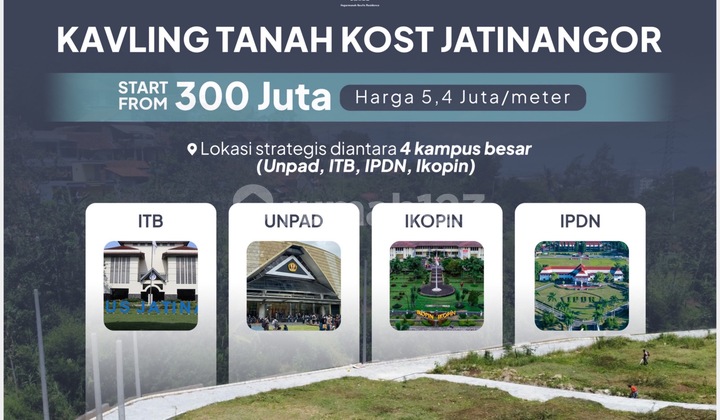 Strategic Land in Jatinangor 4 Minutes to Unpad & ITB | Starting from 300 Million!