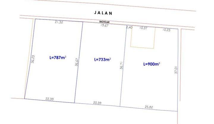 TOP DEAL FOR SALE LAND ON THE SIDE OF THE ROAD LOCATION LETDA NGURAH PUTRA DANGIN PURI KLOD DENPASAR TIMUR  1