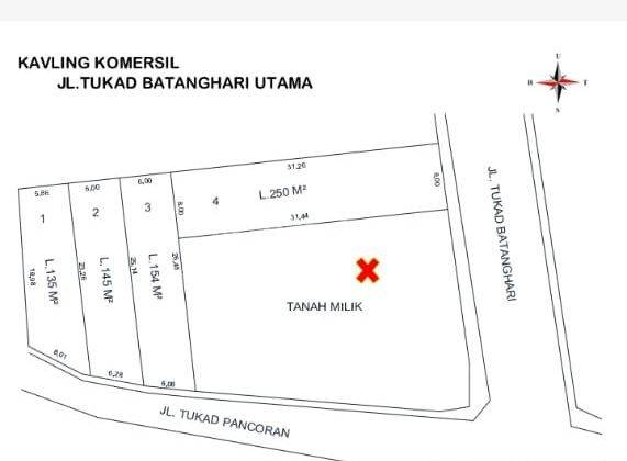 TOP DEAL FOR SALE PLOT LAND SIDE ROAD LOCATION TUKAD BATANGHARI RENON DENPASAR SELATAN 1