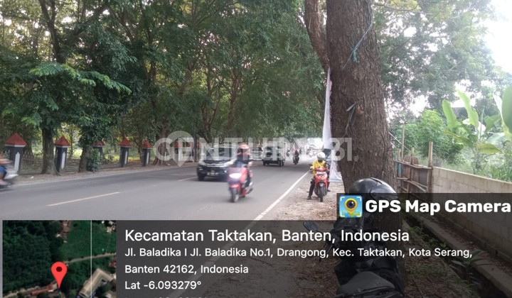 Land on Jalan Raya Cilegon Serang near Griya Baladika Asri