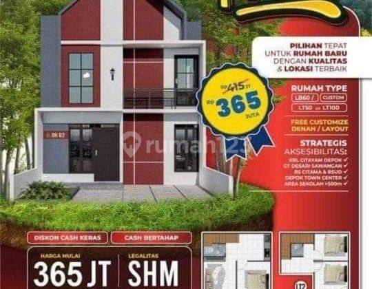 Rumah 2 Lantai 5 Menit Stasiun Citayam 1