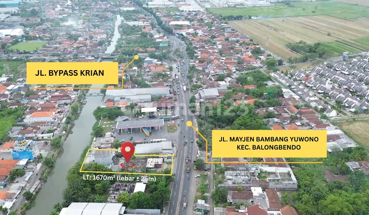 Jual Tanah & Bangunan di Raya Mayjen Bambang Yuwono, Balongbendo, Mlirip-Krian Cocok untuk kompleks ruko, gudang, pabrik Jual Tanah & Bangunan di Raya Mayjen Bambang Yuwono, Balongbendo, Mlirip-Krian Cocok untuk kompleks ruko, gudang, pabrik