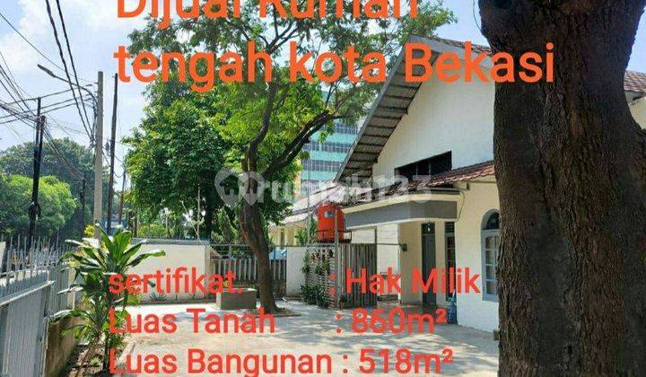 Rumah Hitung Tanah 860m2 di Alun Alun, Kota Bekasi 1