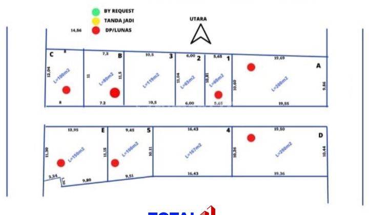 Plot of land for sale on the side of Jalan Area Pura Demak, West Denpasar. Near Public Facilities  1