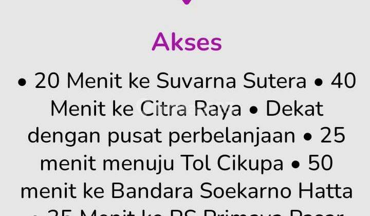 Tanah Rajeg Dekat Suvarna Sutera Di Jl. Raya Kukun Daon, Jambu Karya, Dekat Pintu Tol Cikupa Arya, Tangerang 2