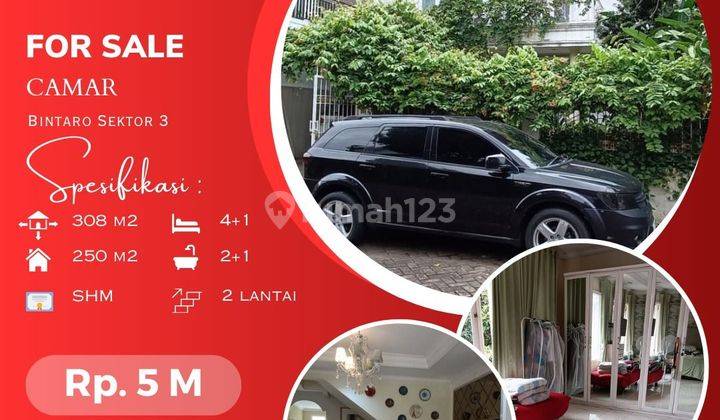 Dijual; Rumah Asri Di Camar Bintaro Sektor 3 Dengan Lokasi Strategis Dekat Tol Dan Stasiun. 1