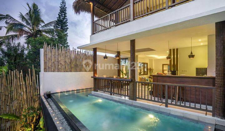 2 Floor Villa with 3 Garden View Rooms in Ubud Furnished SHM 1