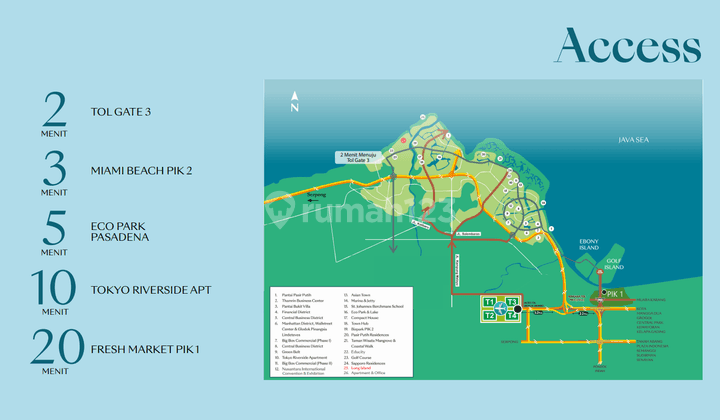 Kavling Residensial Sentosa Cove Uk 20x30, Long Island, Pik2 2