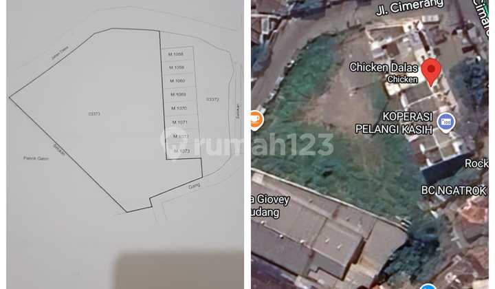 Land for Sale Cimareme West Bandung 2016 M² Industrial Area Price 4.3 Million/M²