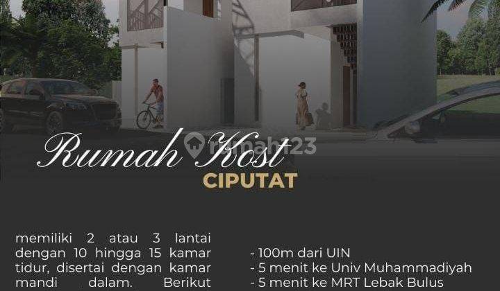 Jual Kosan 10 Kamar, Dekat Kampus Uin, Kost, Cirendeu Ciputat, Kota Tangsel Tangerang Selatan Dijual 2