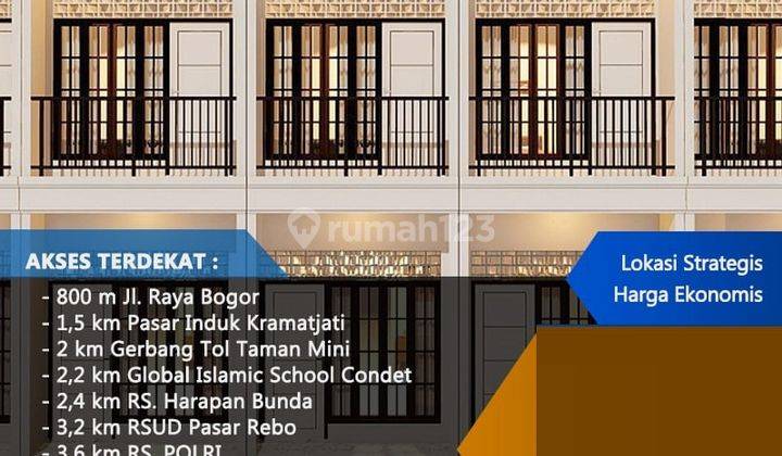 Rumah Casa Kramatjati, Baru 2 Lantai, Cluster, Murah di Jaktim, Kota Jakarta Timur APS Jual Dijual 2