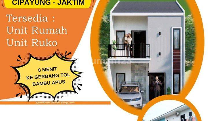 Rumah Lubang Buaya Cipayung, Akses 2 Mobil, Baru 2 Lantai Murah Kota Jakarta Timur Aps Jual Dijual 2