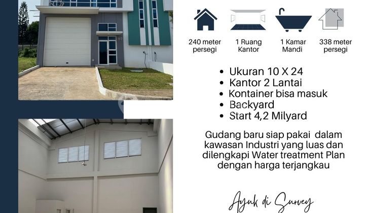 New Warehouse Ready for Use, Can Be a Factory in the Industrial Area Near Cikupa Toll Road, Tangerang