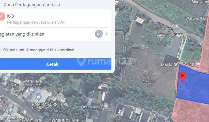 FOR SALE Land in Jalan Tumbak Bayuh, Badung SHM 1.2 are 2