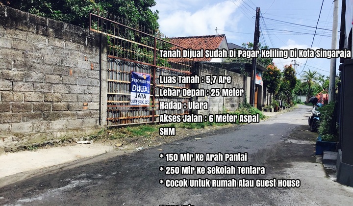 Land Near the Beach Already Fenced All Around in Singaraja City, Bali. Land Near the Beach Already Fenced All Around in Singaraja City, Bali.
