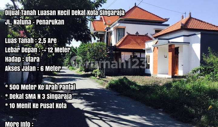 Tanah Luasan Kecil Berlokasi Dekat Pantai Dikota Singaraja Bali 1