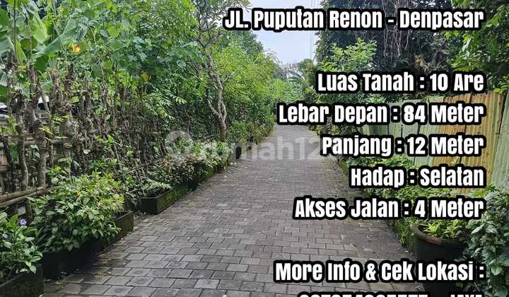 For Sale Land in Denpasar City Center Renon, Bali