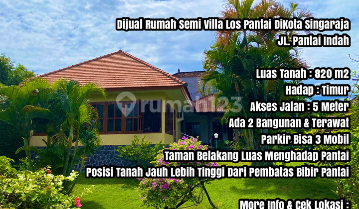 Semi Villa House at Los Pantai in Singaraja City, Bali
