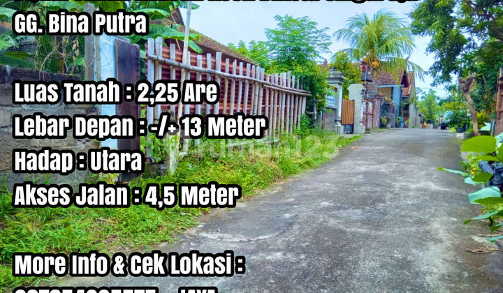 For Sale Small Land Area in Singaraja City, Bali