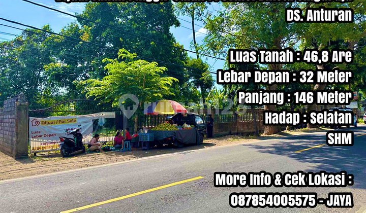 Large Land Area by Provincial Road in Singaraja City, Bali Large Land Area by Provincial Road in Singaraja City, Bali