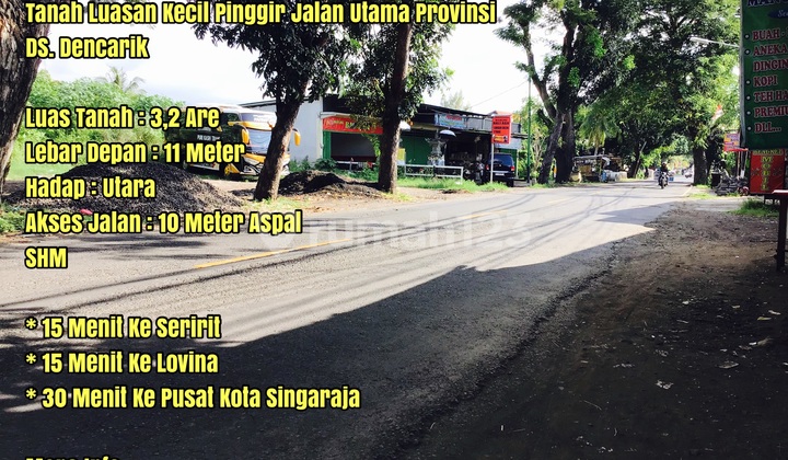 Tanah Berlokasi Strategis Pinggir Jalan Utama Provinsi Di Bali