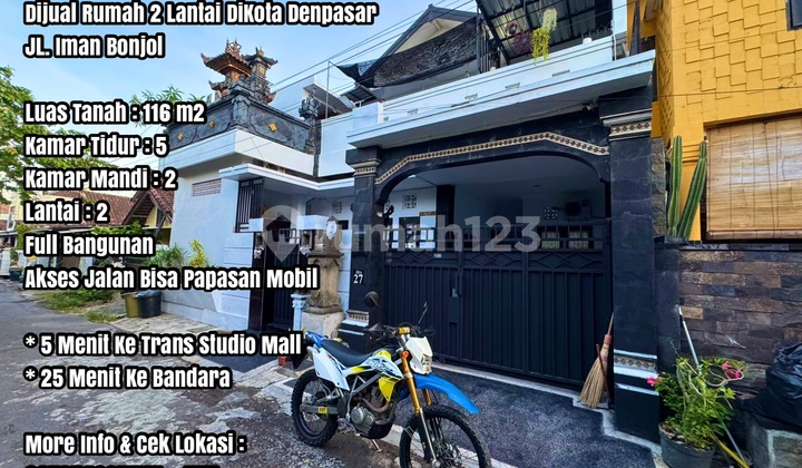 Rumah Luasan Kecil Full Bangunan 2 Lantai Dikota Denpasar di Bali Rumah Luasan Kecil Full Bangunan 2 Lantai Dikota Denpasar di Bali