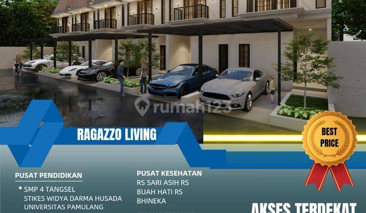 Rumah Cantik 2 Lt Harga Terjangkau Lokasi Strategis, Asri, Nyaman di Pamulang Tangsel, Ragazzo Living Cluster Selangkah Ke Bintaro, Ciputat, Jakarta Selatan 1