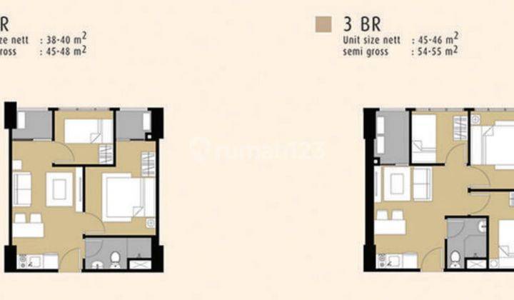 Apartment Dibawah 1M 3 BR View Pool di M town Gading Serpong 2