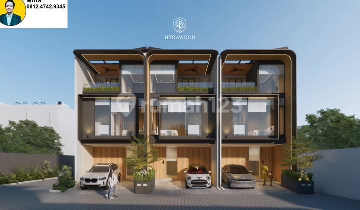 P121. Dijual Rumah 3 Lantai Dekat MRT Lebak Bulus Cluster Hyrawood Cireundeu Tangerang Selatan 2