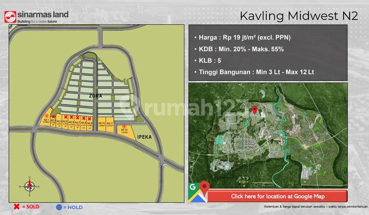 P69. Midwest BSD Commercial Land Lots – Premium Location Near The Zora Main Gate & IPEKA School, Only 3 Units Left P69. Midwest BSD Commercial Land Lots – Premium Location Near The Zora Main Gate & IPEKA School, Only 3 Units Left