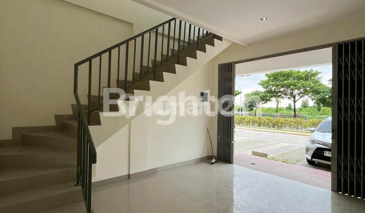 438. New 2-Story Shop House for Rent in Babelan, North Bekasi, Close to Terra Damai Housing & Harapan Indah Main Road, suitable for office, shop, or culinary business.