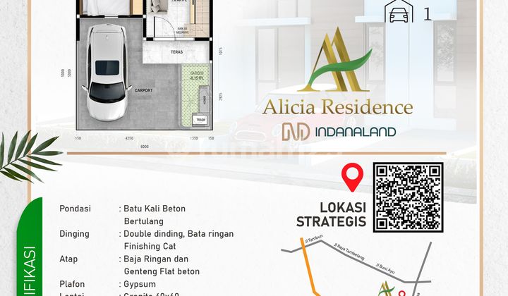 RUMAH SIAP HUNI DI PUSAT KOTA CIKARANG DEKAT STASIUN 2