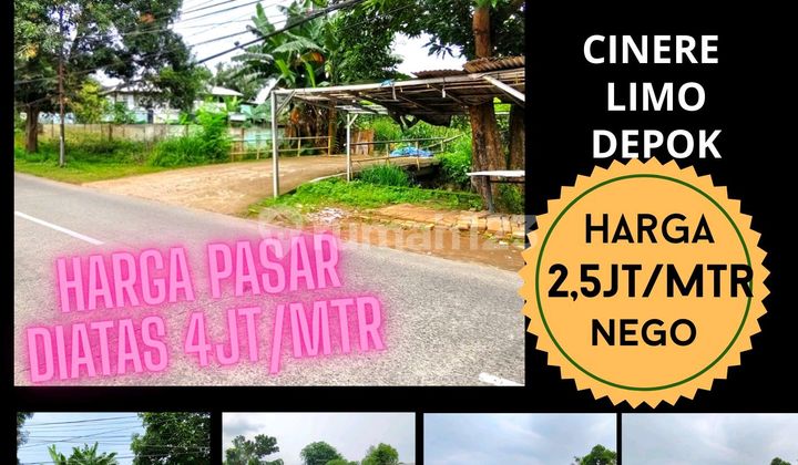 Jual Cepat Harga Dibawah Pasaran Tanah di Jalan Utama Limo Cinere