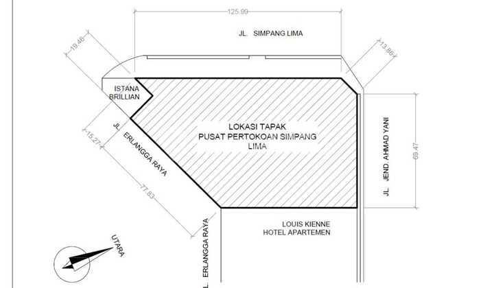 Simpang Lima - Ahmad Yani - Erlangga- Semarang- Bawah NJOP 1