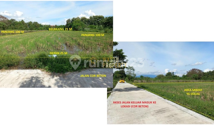 Dijual Tanah Luas SHM Dekat Jalan Kabupaten Sleman