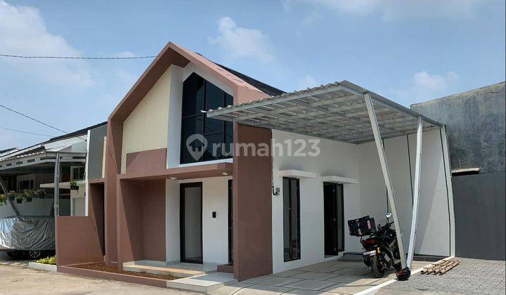 Rumah Cantik Model Scandinavian Lokasi Cluster Pasir Putih Sawangan Harga All In Bonus Canopy,2 Unit Ac,token Listrik 1